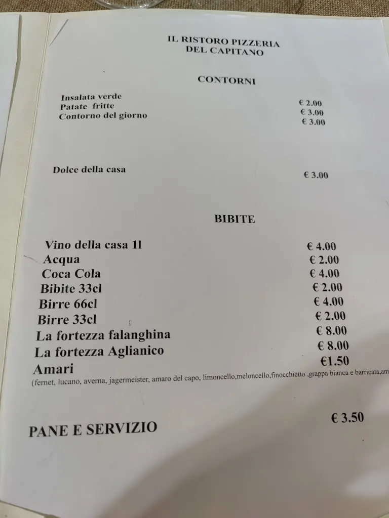 Menu_Il Ristoro Pizzeria Del Capitano_Castello del Matese_immagine_2