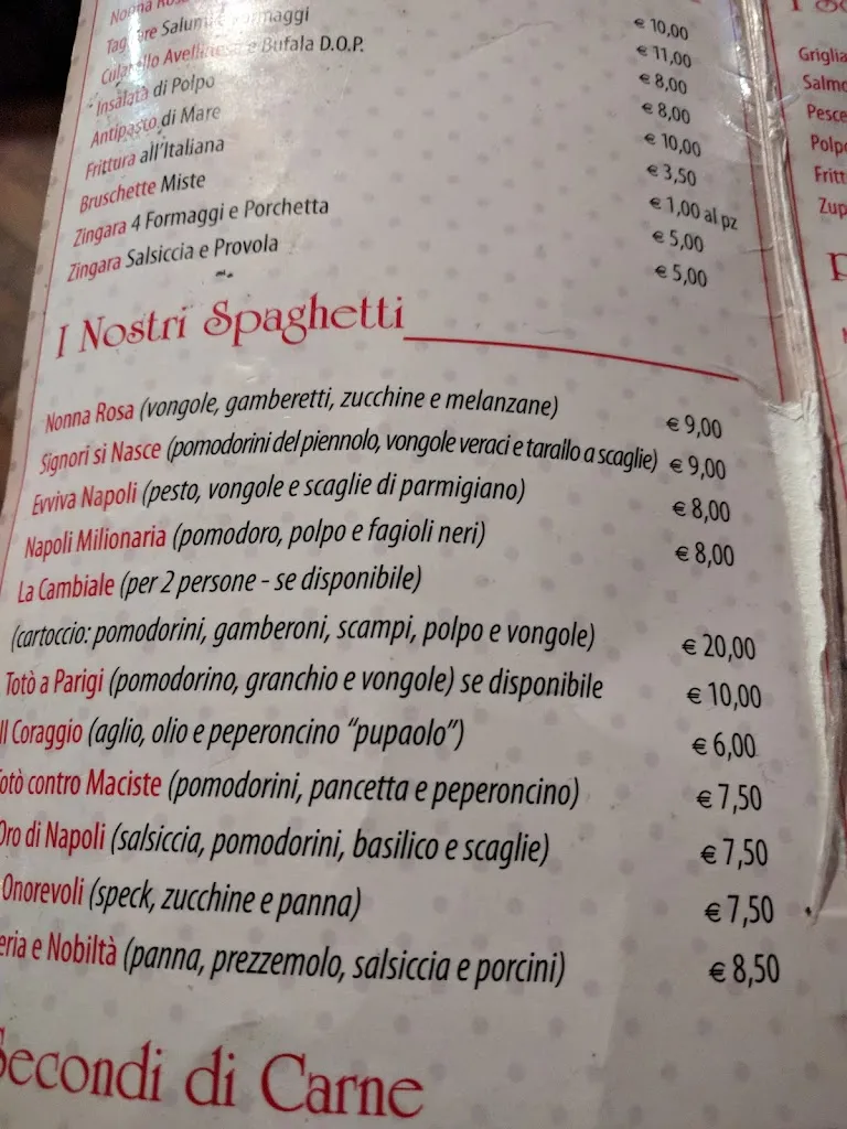 Menu_La Spaghetteria Di Nonna Rosa Ristorante - Pizzeria Napoli_Castello di Cisterna_image_2
