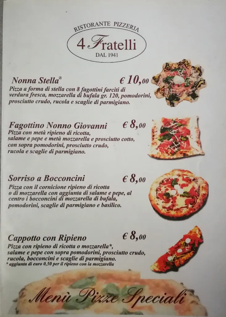 Menu_4 Fratelli Ristorante Pizzeria_Castel Volturno_immagine_1