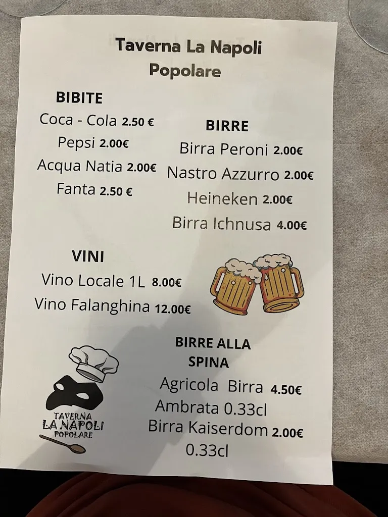 Menu_Taverna La Napoli Popolare_Castel Volturno_image_2