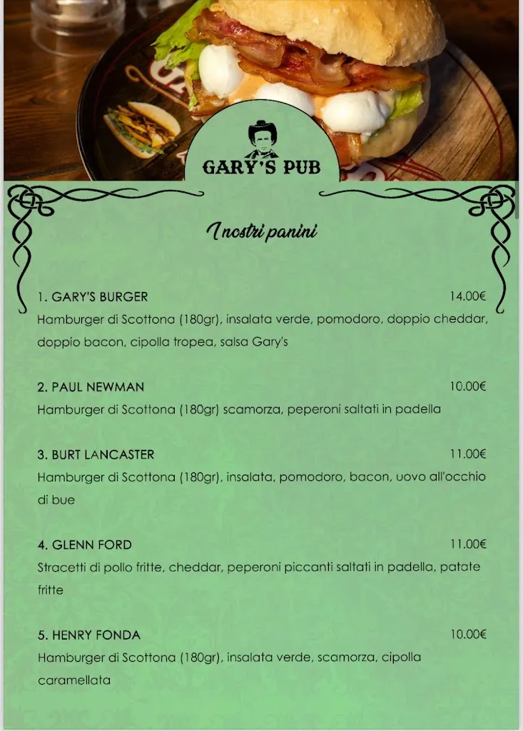 Menu_Gary’s Pub Braceria_Castel Volturno_image_2
