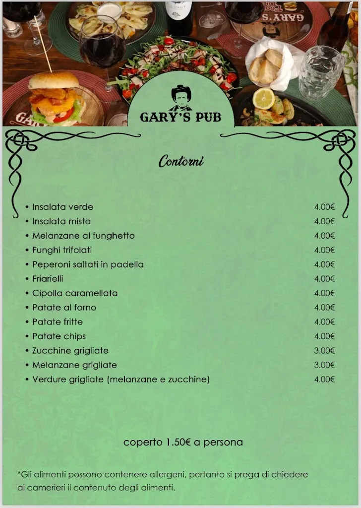 Menu_Gary’s Pub Braceria_Castel Volturno_image_3