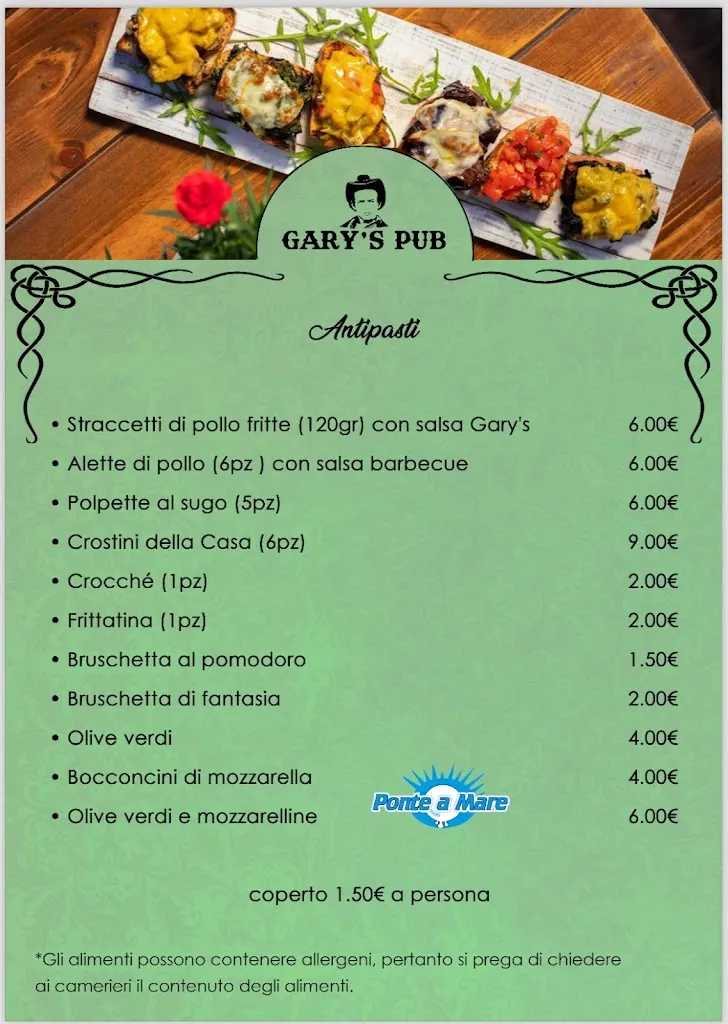 Menu_Gary’s Pub Braceria_Castel Volturno_image_4