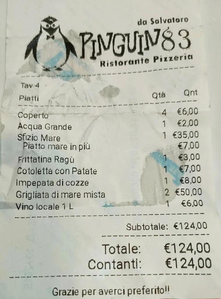 Menü_Ristorante Pizzeria Pinguino83 2.0 da Salvatore_Cellole_Bild_2