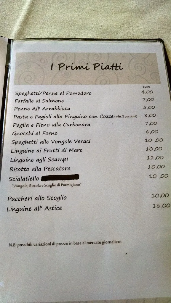 Menu_Il pinguino da Giovanni e Teresa - Ristorante, Pizzeria_Cellole_image_1