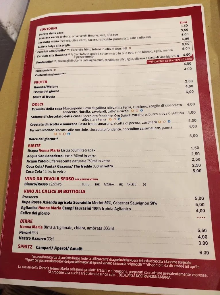 Menu_Osteria Nonna Maria Cava de tirreni_Cava Dè Tirreni_image_2