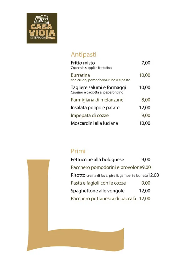 Menu_Osteria Casa Viola_Cava Dè Tirreni_image_1