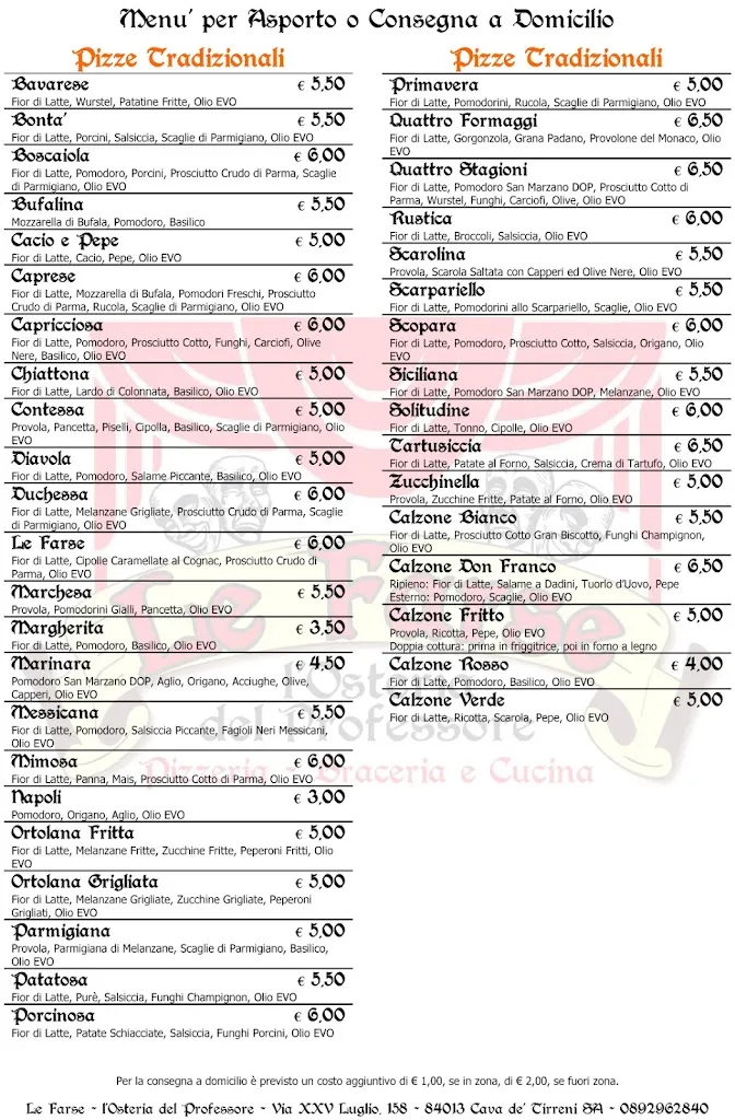 Menu_Le Farse - l'Osteria del Professore_Cava Dè Tirreni_image_2