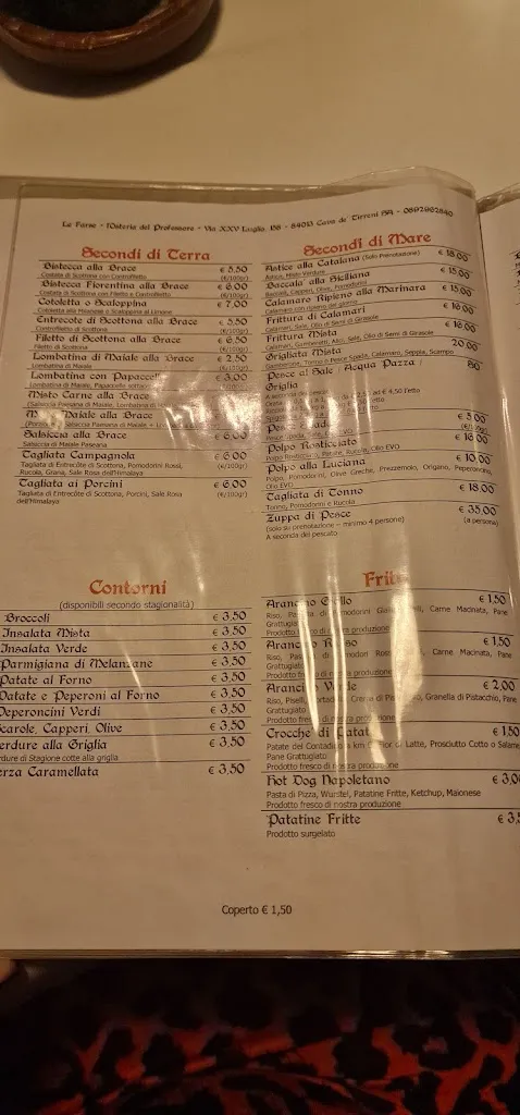 Menu_Le Farse - l'Osteria del Professore_Cava Dè Tirreni_image_4