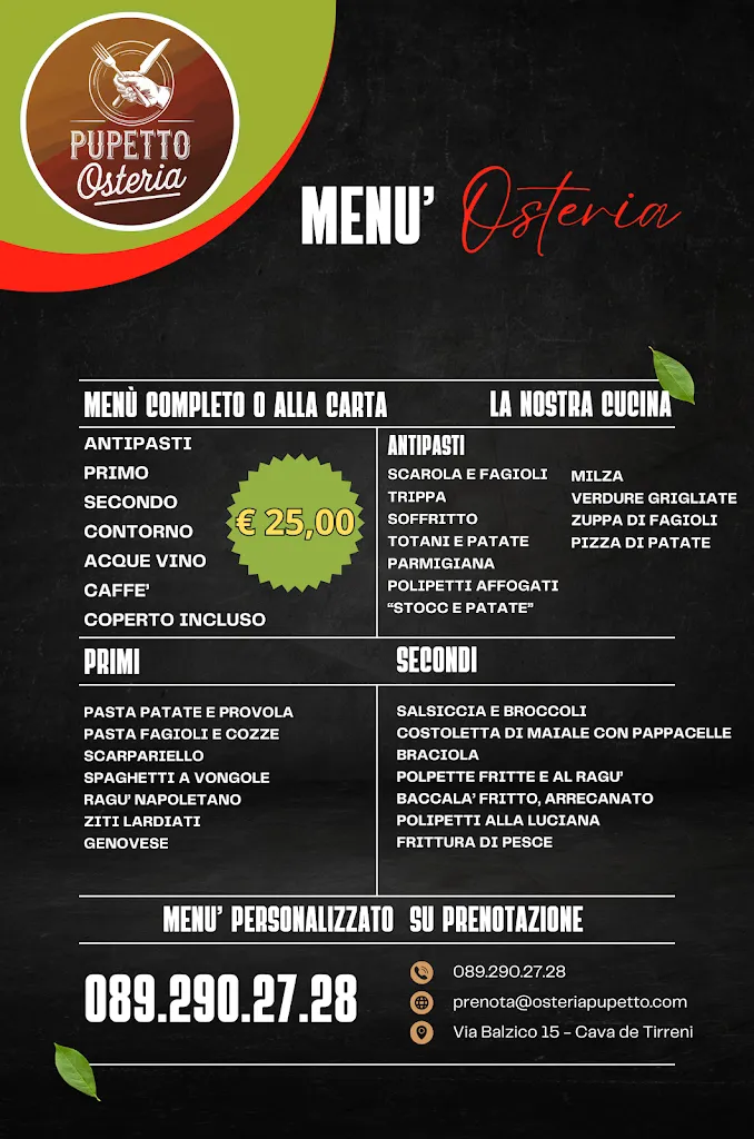 Menu_Osteria Pupetto_Cava Dè Tirreni_image_1