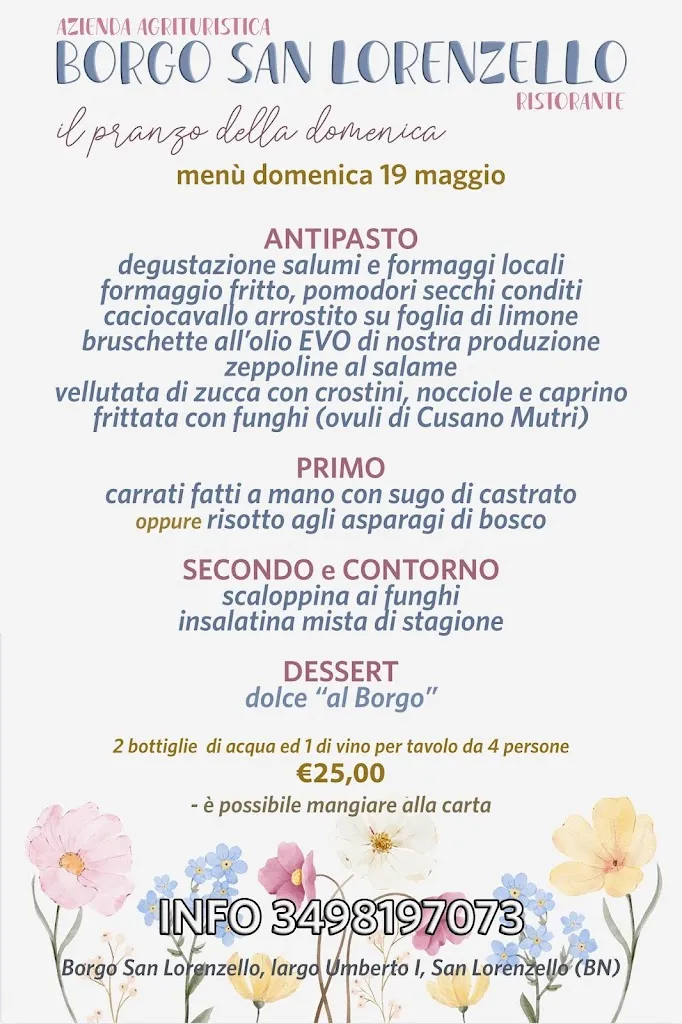 Menu_Borgo San Lorenzello - Ristorante Trattoria_Cerreto Sannita_image_2