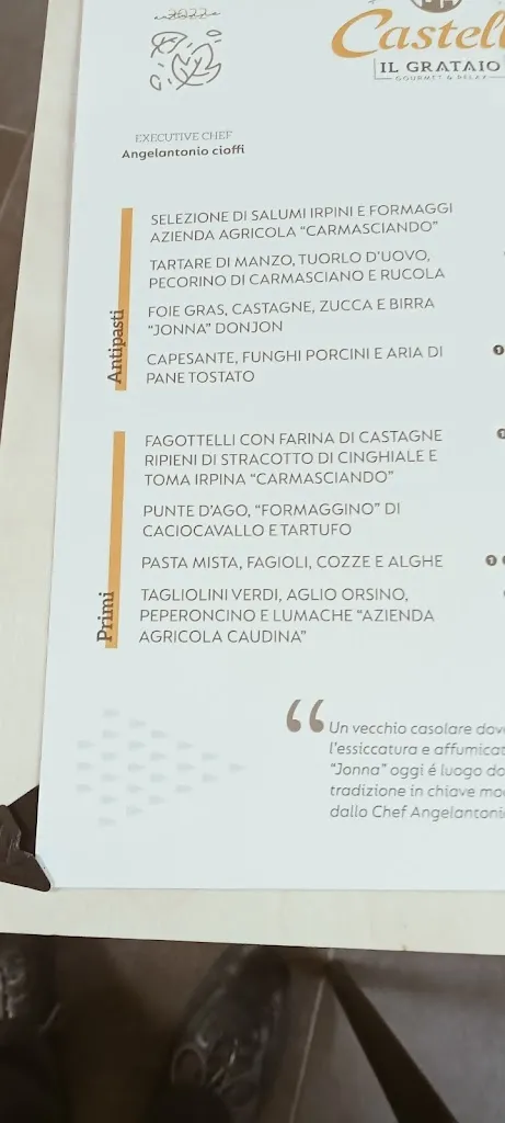 Menu_Il Grataio -Castello- Gourmet & Relax_Cervinara_image_3