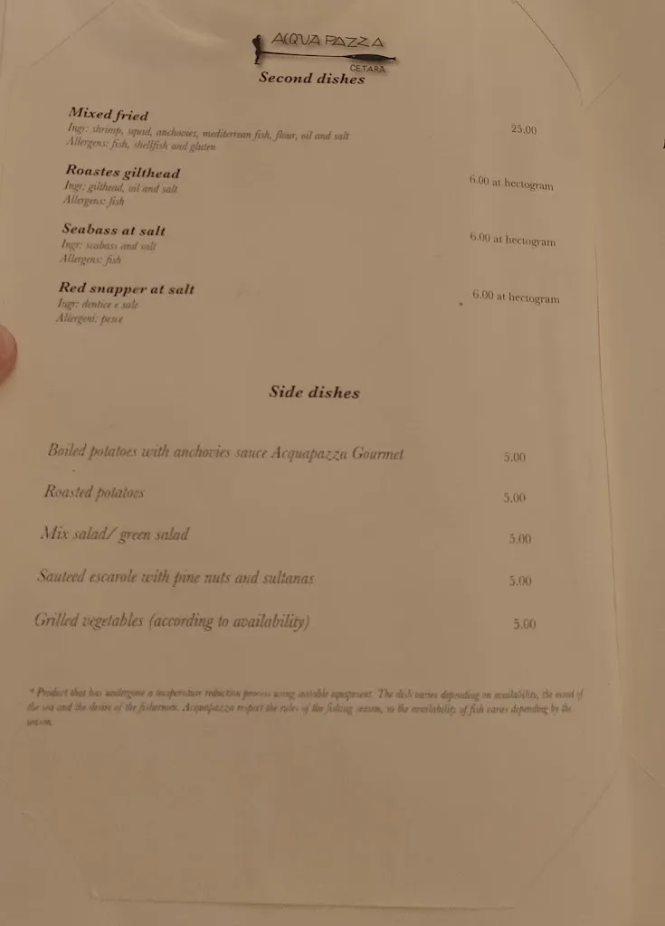 Menu_Ristorante Acquapazza Cetara_Cetara_immagine_1