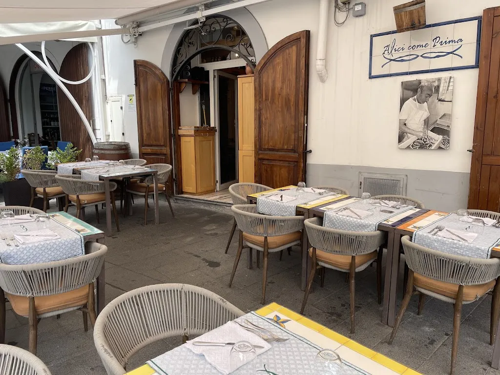 Alici come Prima restaurant in Cetara