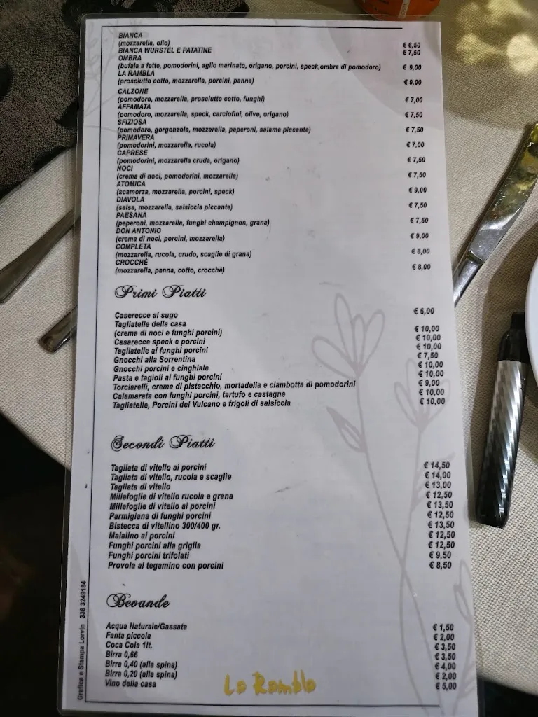 Menu_Ristorante Pizzeria La Rambla_Conca della Campania_image_1