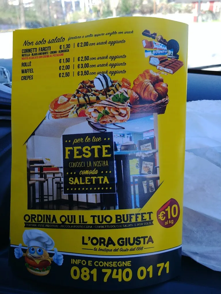 Menu_L'ora Giusta Per - Paninoteca-Rosticceria-Cornetteria_Chiaiano_image_2