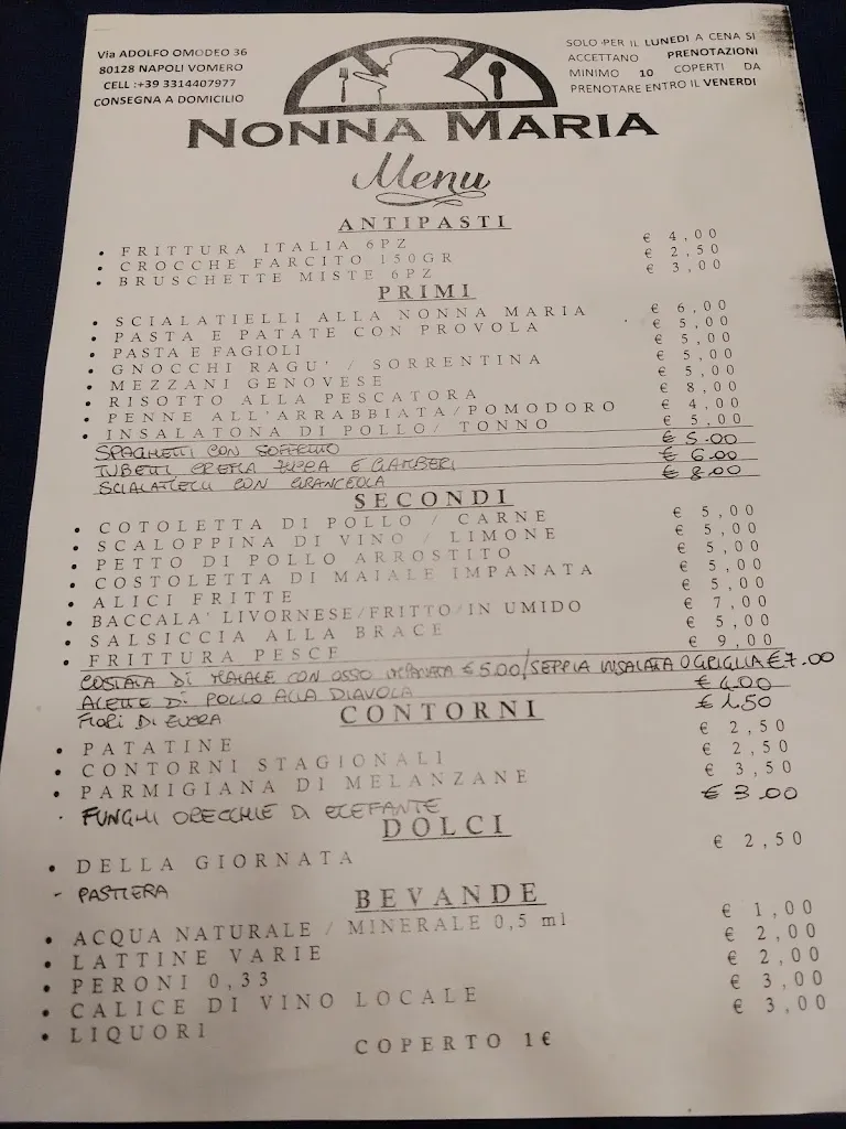 Menu_Nonna Maria Trattoria e Pizzeria_Chiaiano_image_2