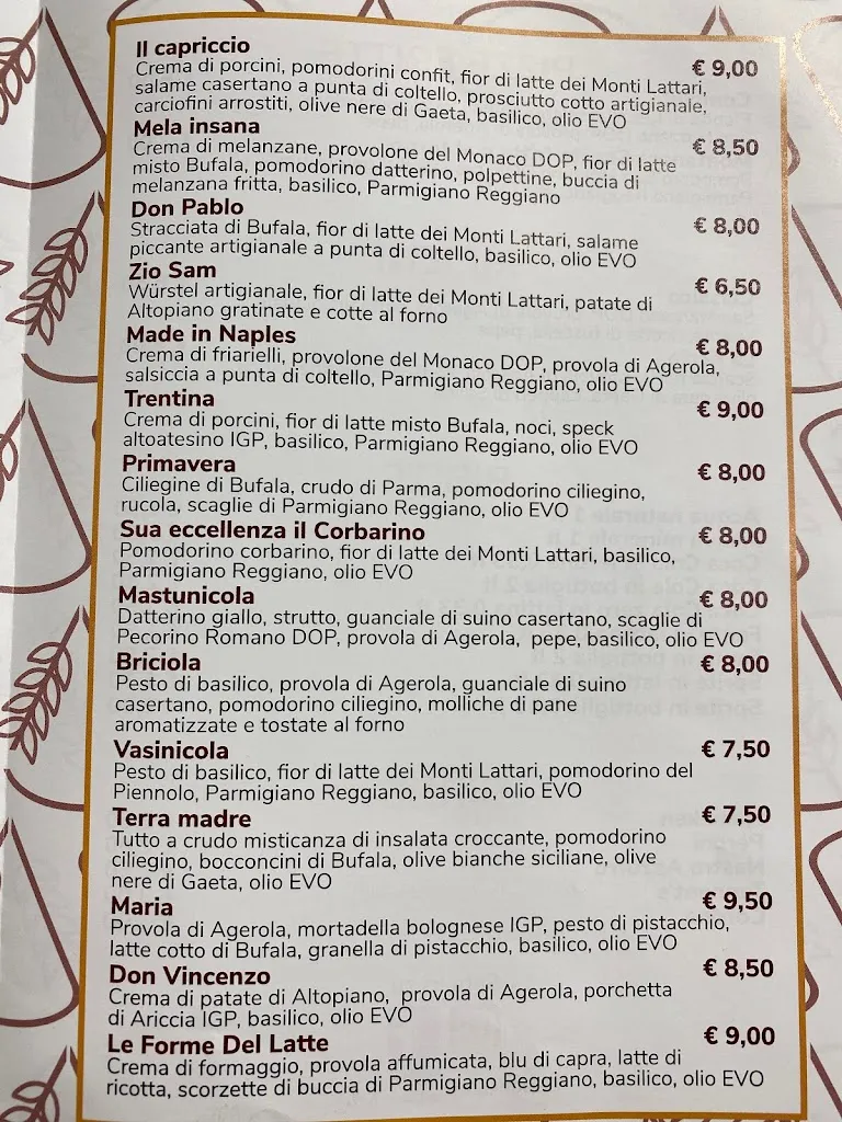 Menü_Infermento pizzeria_Chiaiano_Bild_1