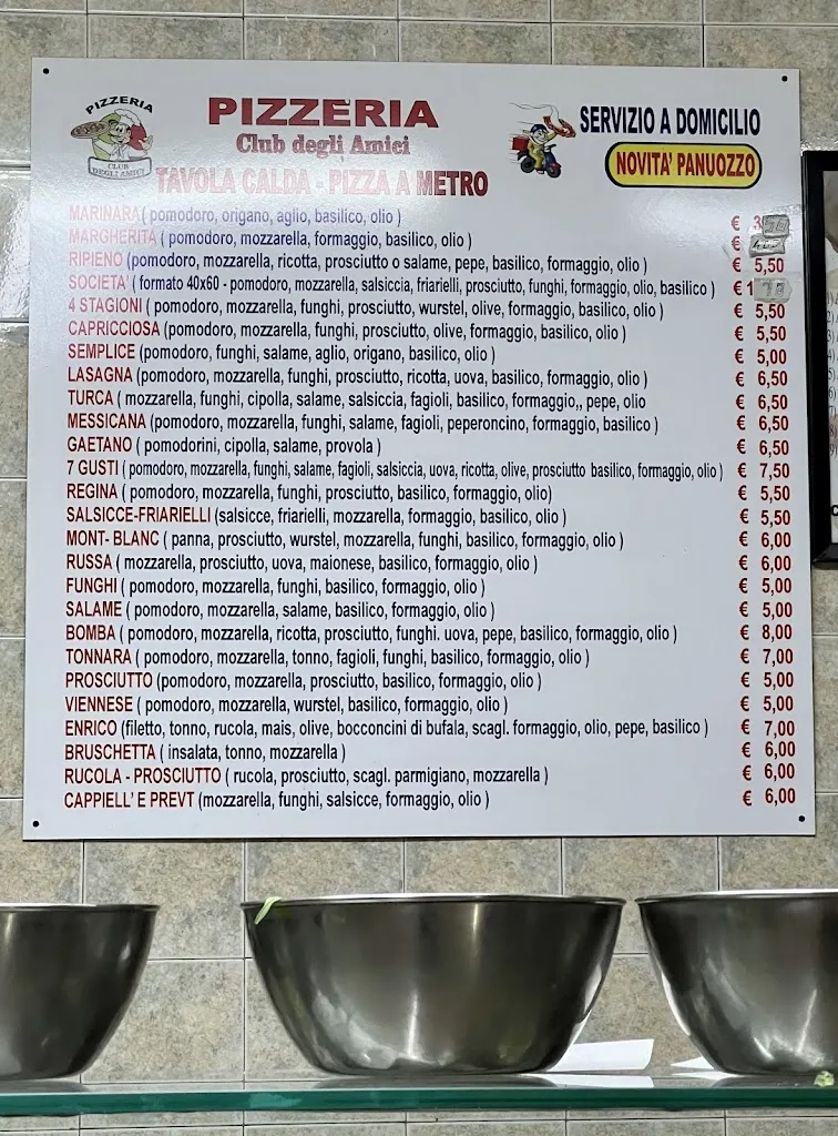 Menu_Pizzeria Club degli Amici_Chiaiano_image_1
