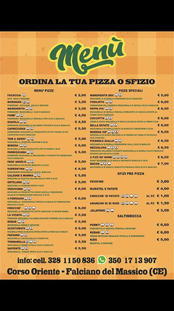 Menu_Pizzeria Da Claudio_Falciano del Massico_image_1