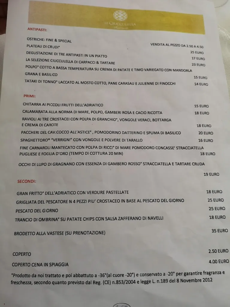 Menu_La Ciucculella_Marina di Vasto_image_1