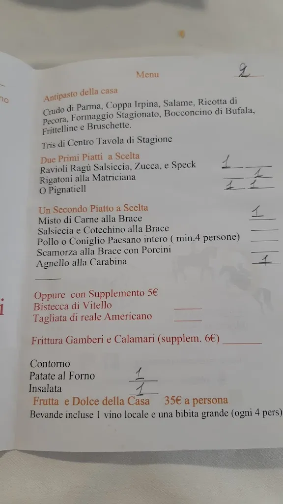 Menu_Ristorante Pizzeria Piscina La Carabina_Forino_image_1