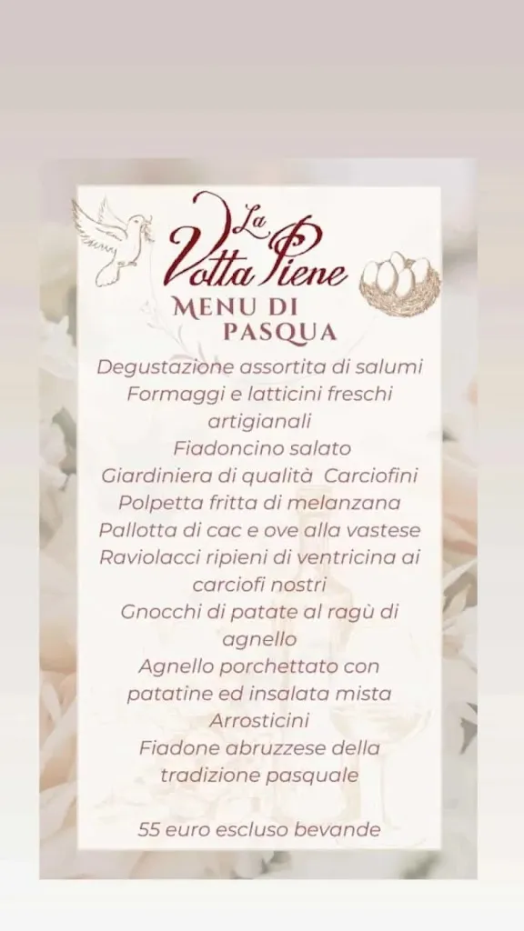 Menu_La Votta Piene Osteria_Marina di Vasto_image_1
