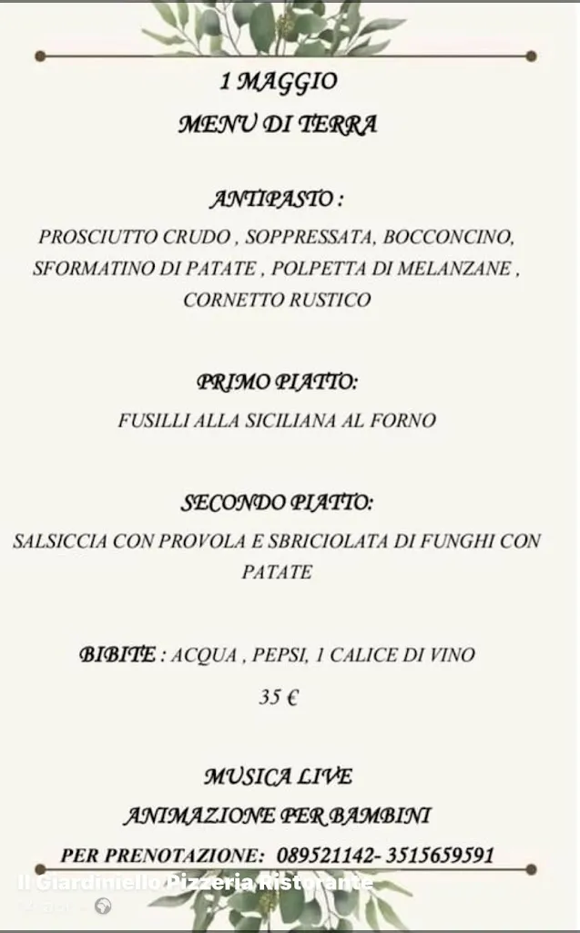 Menu_Il Giardiniello Ristorante e Pizzeria_Faiano_image_1