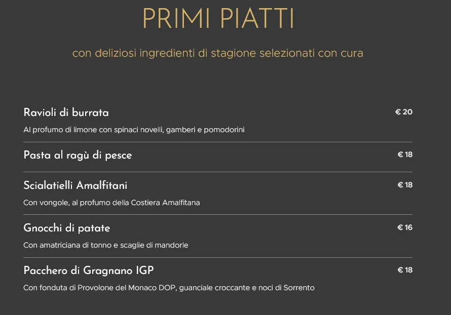 Menu_Luca's Restaurant - Bar - Pizzeria_Furore_image_3