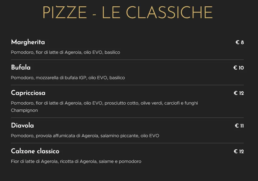 Menu_Luca's Restaurant - Bar - Pizzeria_Furore_image_4