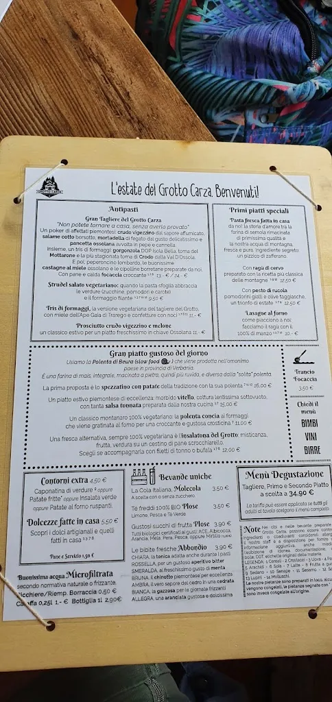 Menu_Grotto Carza - Ristorante e Bar_Grottola_image_2