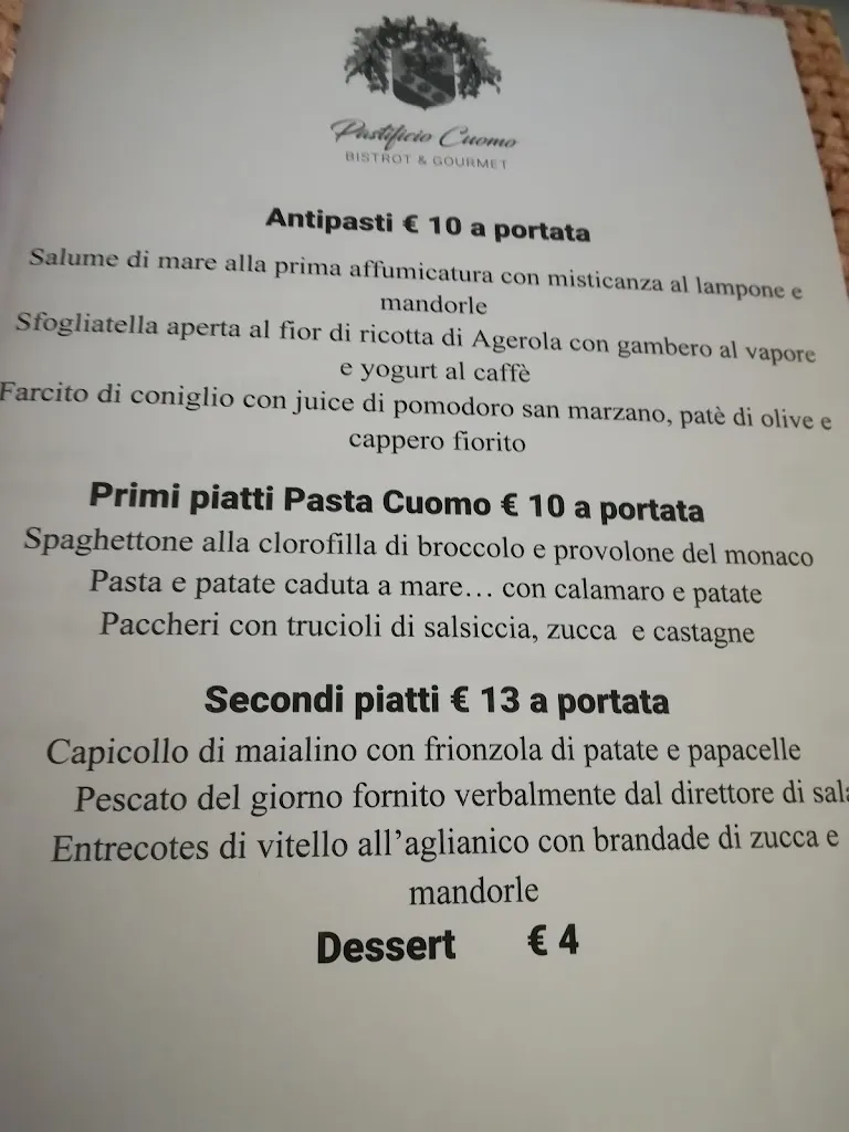 Menü_Pastificio Cuomo_Gragnano_Bild_4