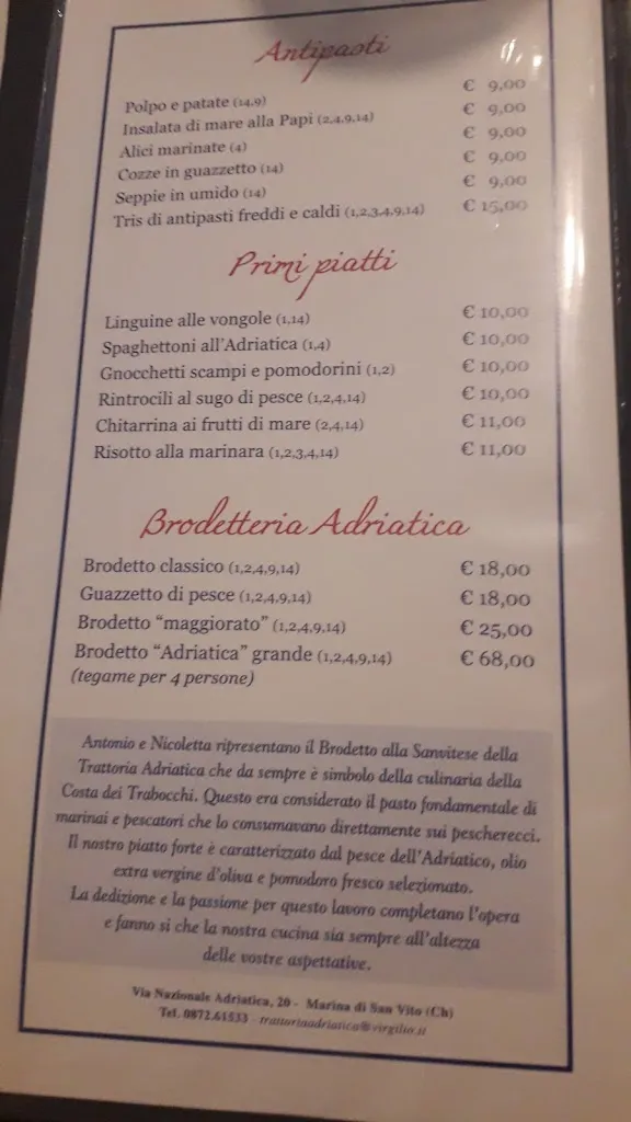 Menu_Trattoria Adriatica_Marina di San Vito_image_4