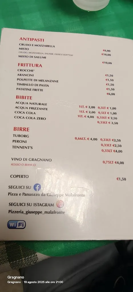 Menu_Pizza e Panuozzo da Giuseppe Malafronte_Gragnano_image_4