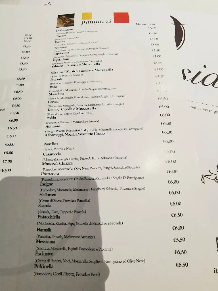 Menu_O'presidente Trattoria e pizzeria_Gragnano_immagine_3