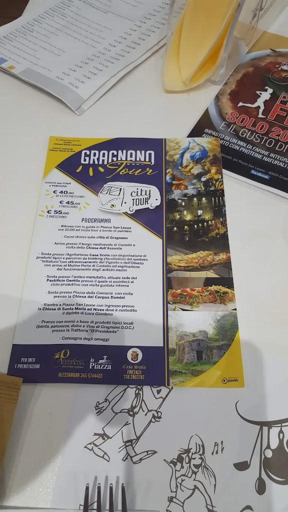 Menu_O'presidente Trattoria e pizzeria_Gragnano_immagine_4