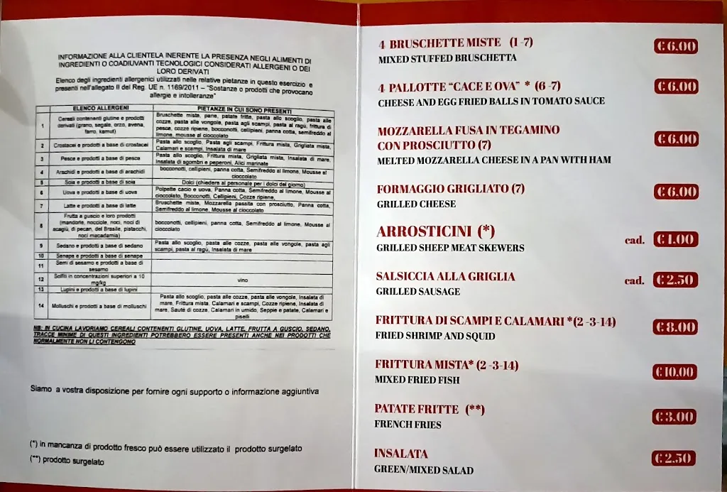 Menu_Il Fiaschetto A pranzo menù di pesce, A cena arrosticini, bruschette, pallotte cacioeove,_Marina di San Vito_image_1