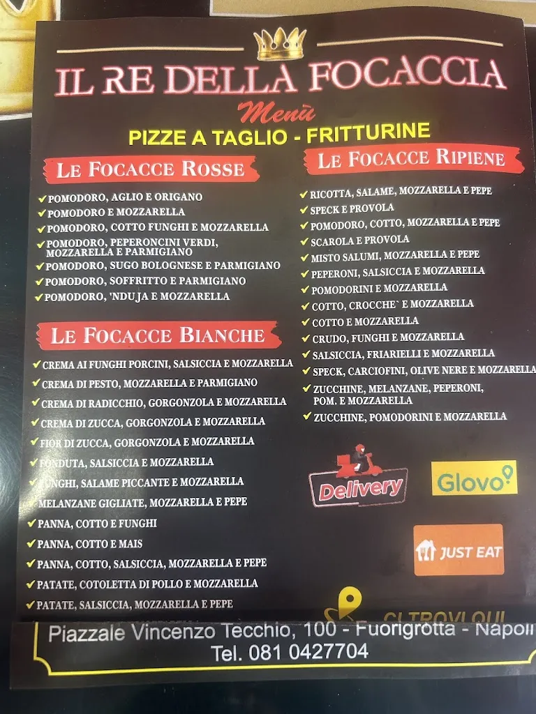 Menu_Il Re della Focaccia Fuorigrotta_Fuorigrotta_image_1