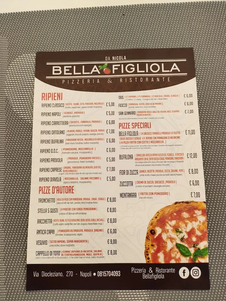 Menu_Bella Figliola Napoli - Pizzerie di Fuorigrotta - Pizzeria Bella Figliola Napoli_Fuorigrotta_immagine_1