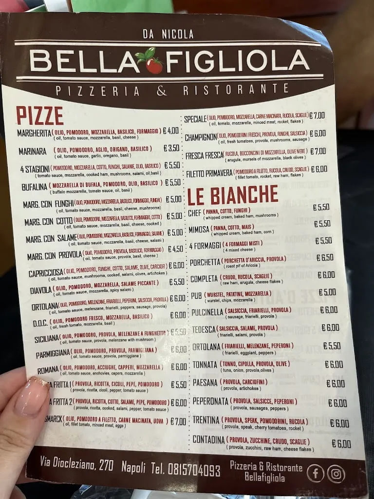 Menu_Bella Figliola Napoli - Pizzerie di Fuorigrotta - Pizzeria Bella Figliola Napoli_Fuorigrotta_immagine_2