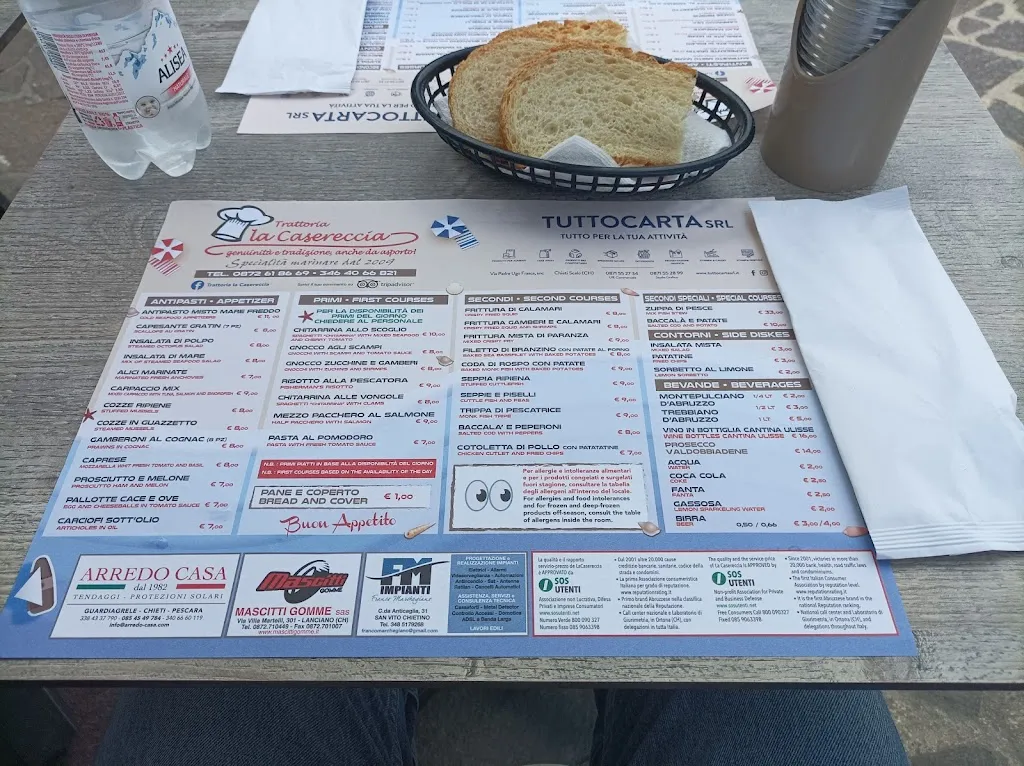 Menu_Trattoria La Casereccia_Marina di San Vito_image_1
