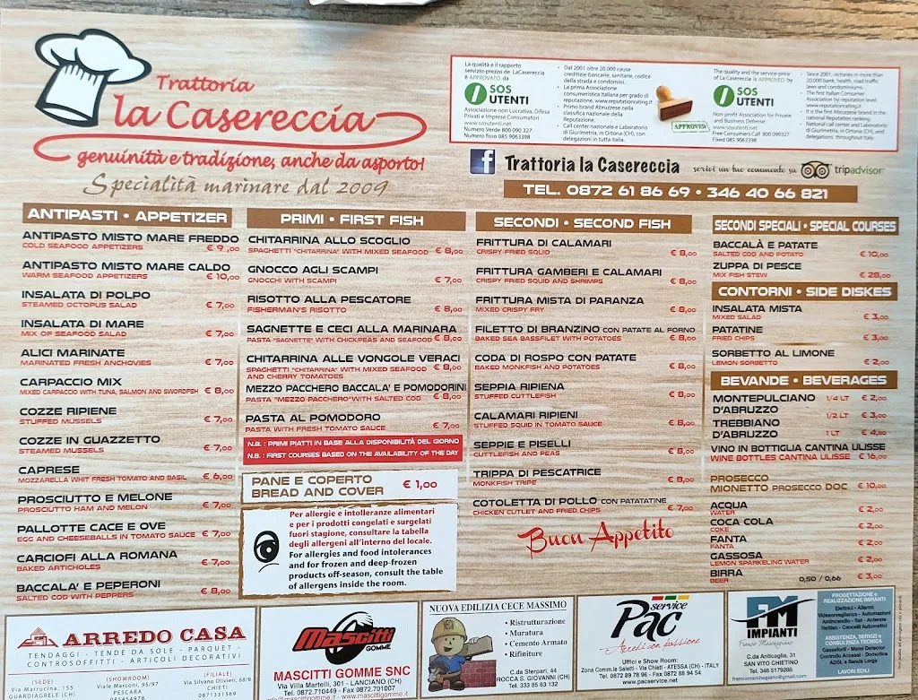 Menu_Trattoria La Casereccia_Marina di San Vito_image_3
