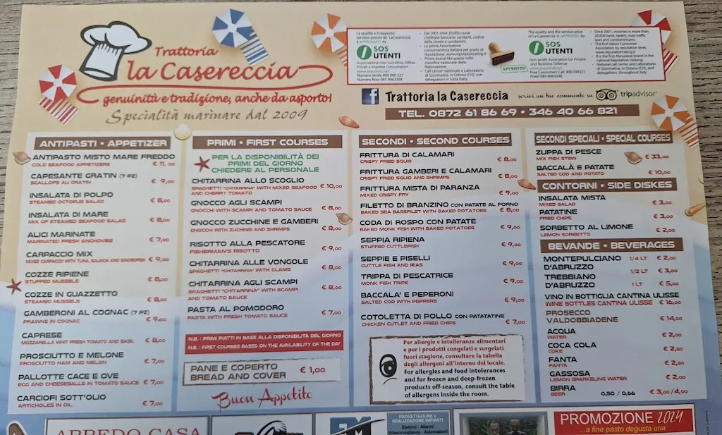 Menu_Trattoria La Casereccia_Marina di San Vito_image_4