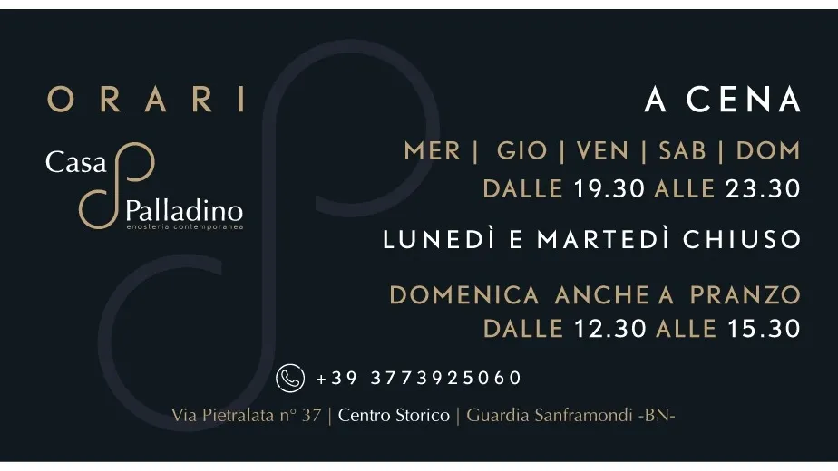 Menu_Casa Palladino - Enosteria Contemporanea_Guardia Sanframondi_immagine_1