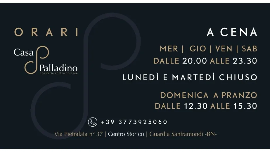Menu_Casa Palladino - Enosteria Contemporanea_Guardia Sanframondi_immagine_2