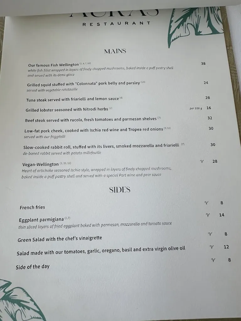 Menu_Restaurant Auras_Ischia Porto_image_1