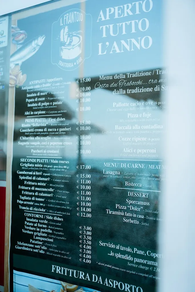 Menu_Trattoria di mare Il Frantoio_Marina di San Vito_image_1