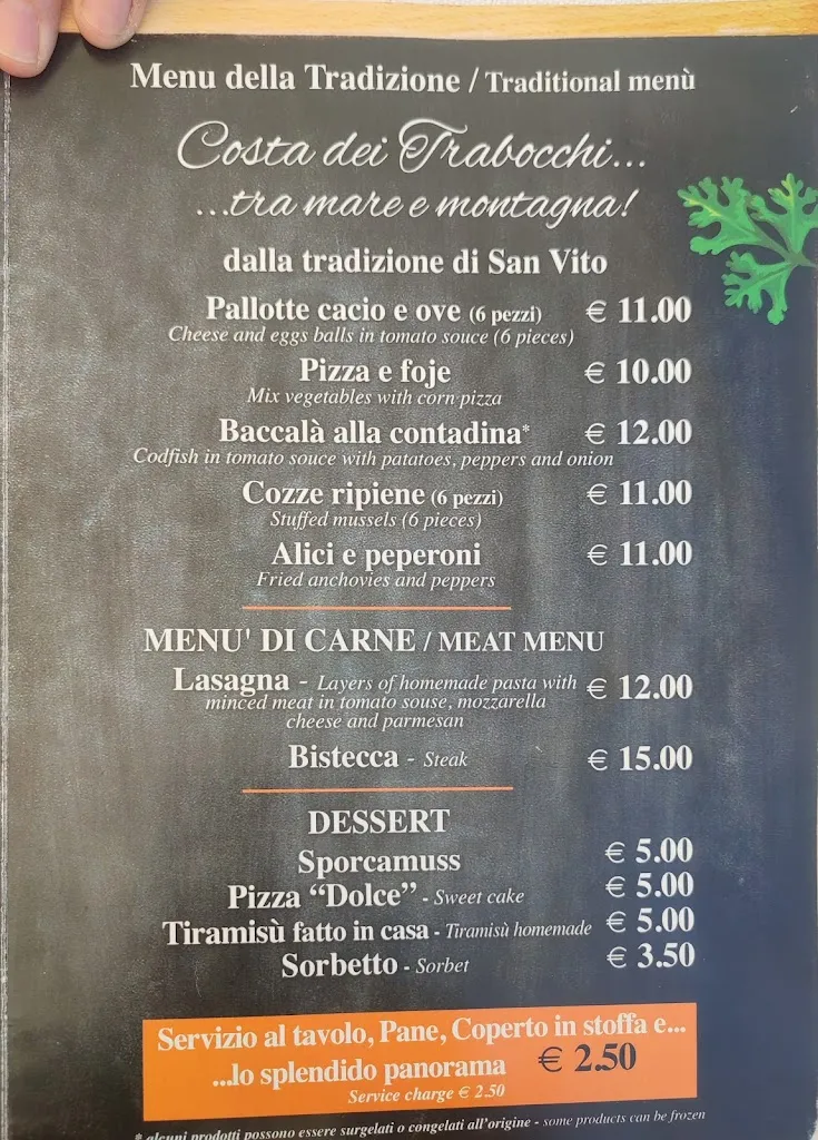 Menu_Trattoria di mare Il Frantoio_Marina di San Vito_image_4