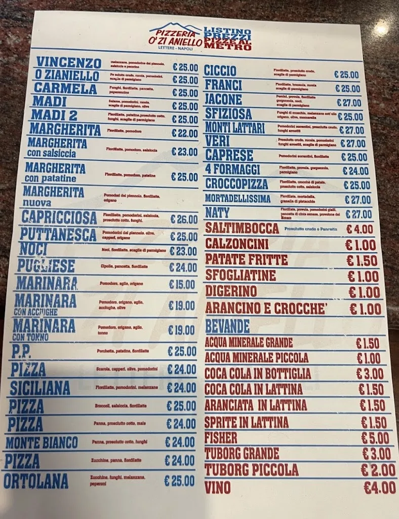Menu_Pizzeria O' Zi Aniello_Lettere_image_3