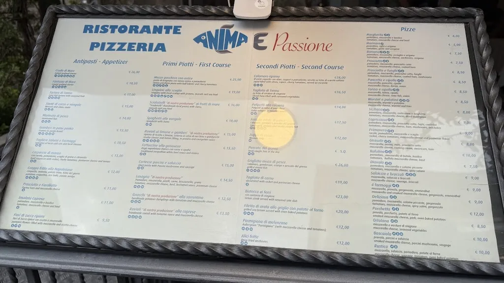 Menu_Ristorante Pizzeria Anima e Passione_Maiori_image_1